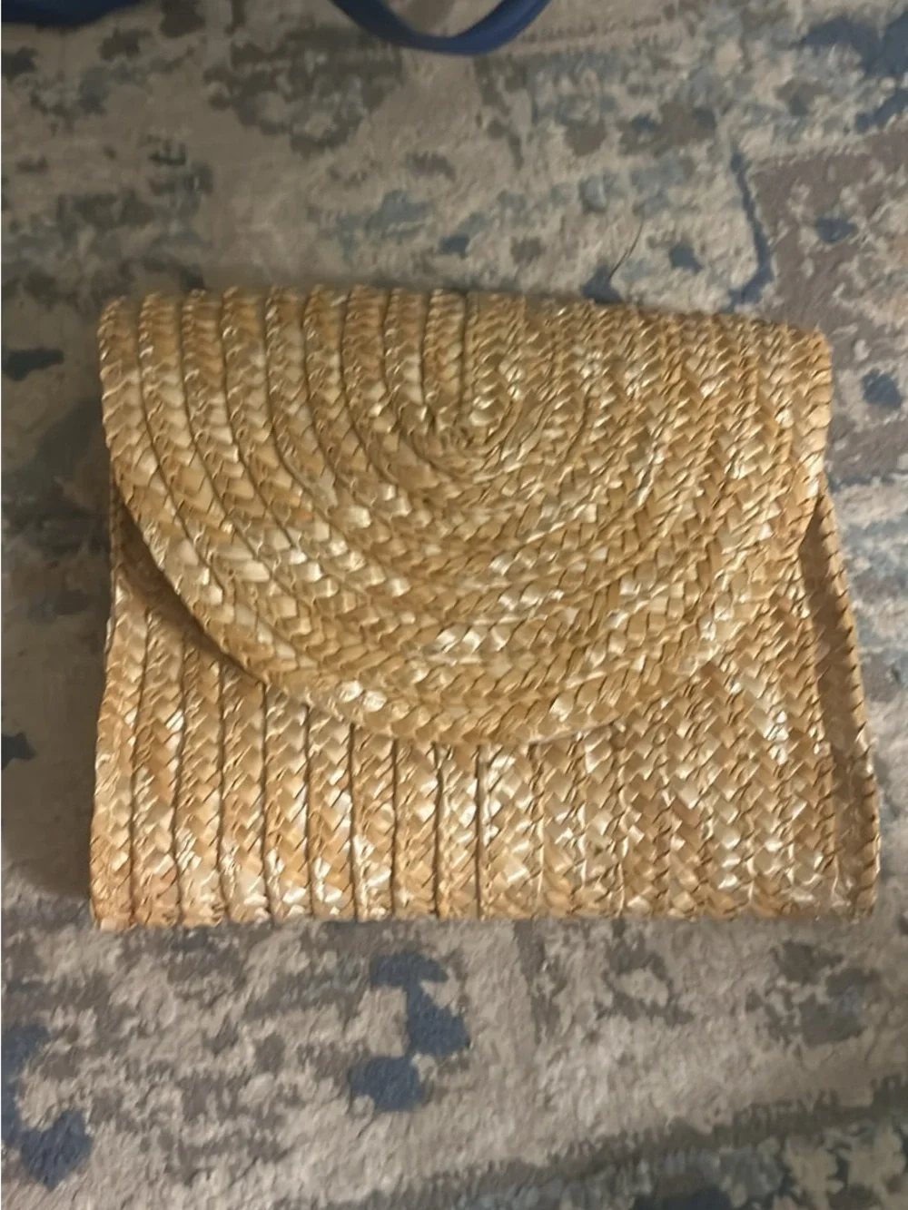 Woven Straw Crossbody Bag - Natural Tan
